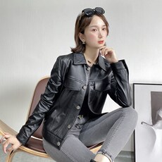 Кожаная куртка 皮衣女韩版绵羊皮休闲皮夹克2020春秋新款真皮修身百搭小外套短款