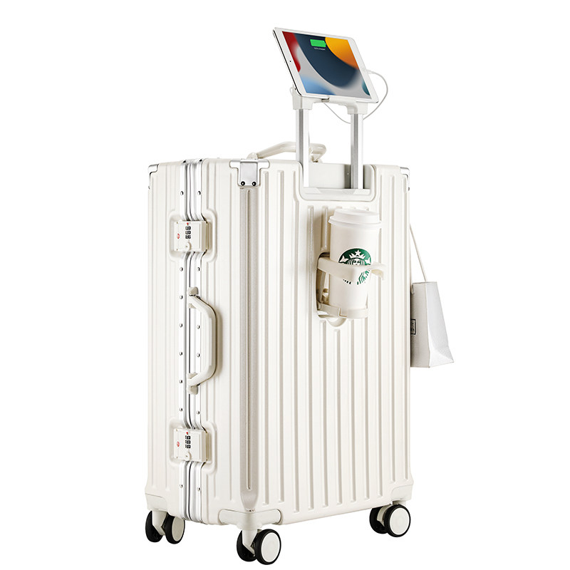 Suitcase Luggage for Women, 20-Inch Suitcase, Stylish Student Trolley Case, Durable Password Lock Trolley Leather Case for Men