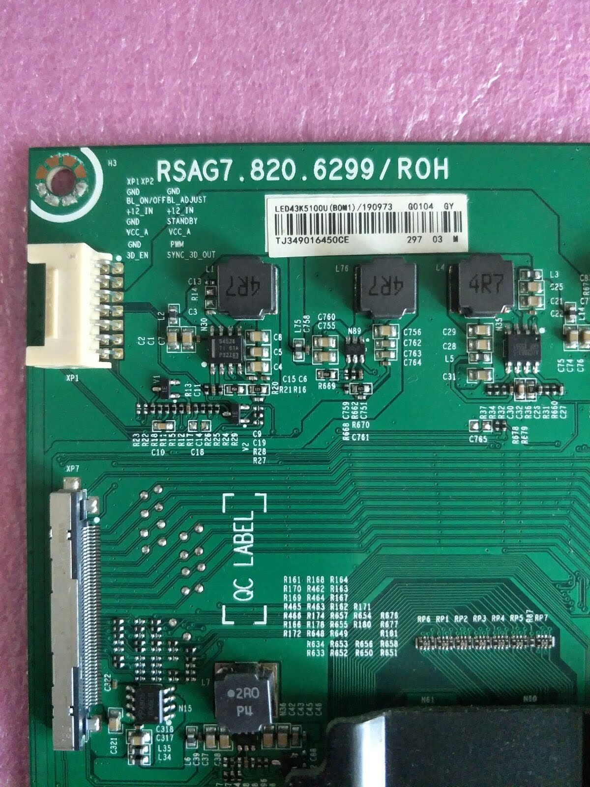 Hisense LED43K5100U(B0M1)190973 150915 motherboard RSAG7 820 6299 ROH