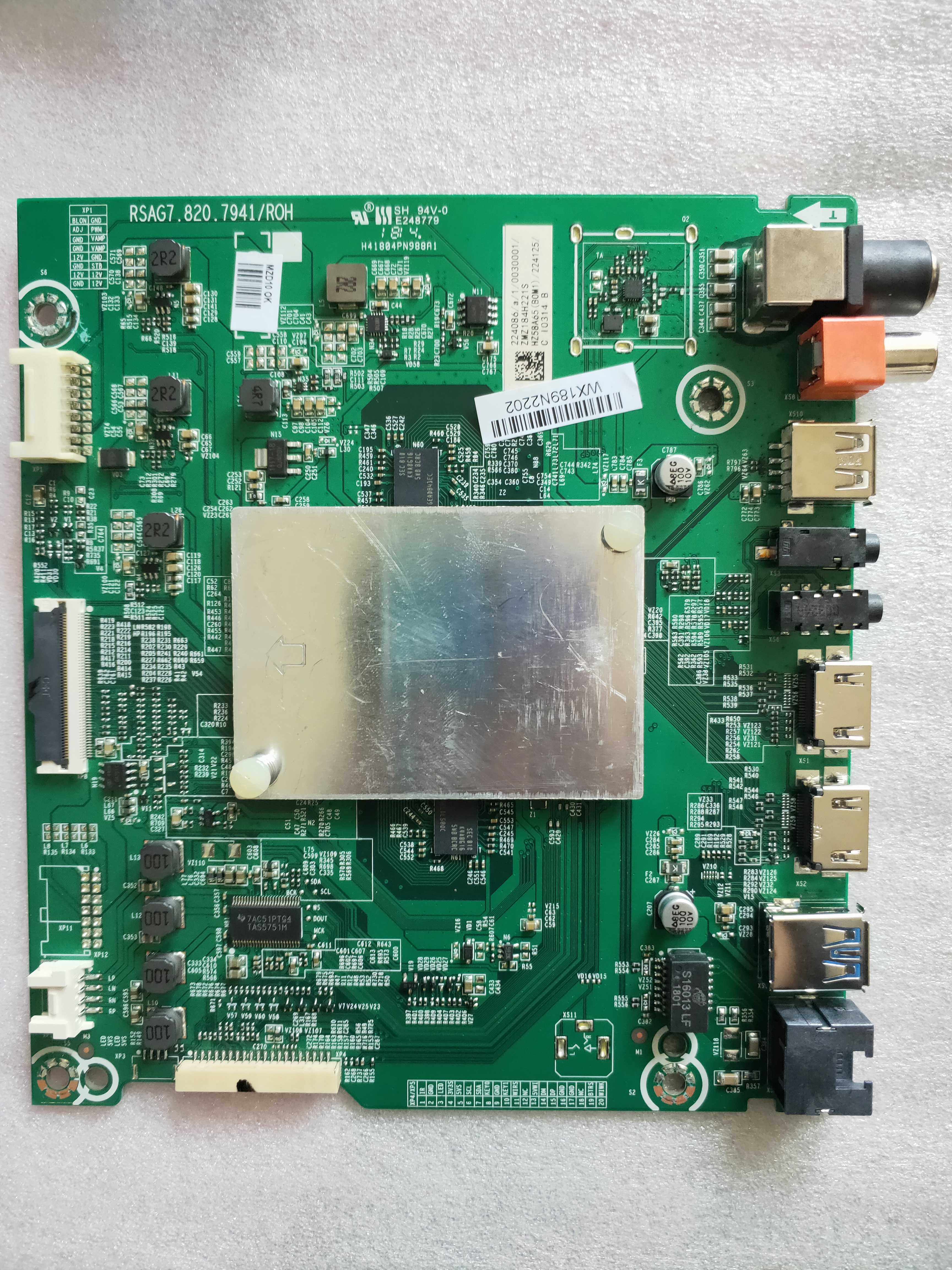 Hisense original HZ58A65 (0) 224125 224086 motherboard RSAG7 820 7941 is very new
