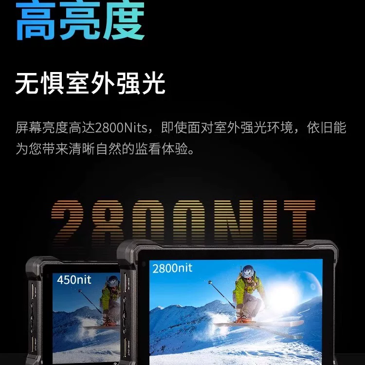 Камера монитор Bai Shiyue R7SIII версия с двумя батареями 2800 нит, подсветка, подключение к SLR, монитор трех поколений