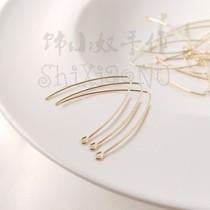 14K light gold copper pack for color - preserved large V earhook manual diy ear accessories made of homemade earring accessories