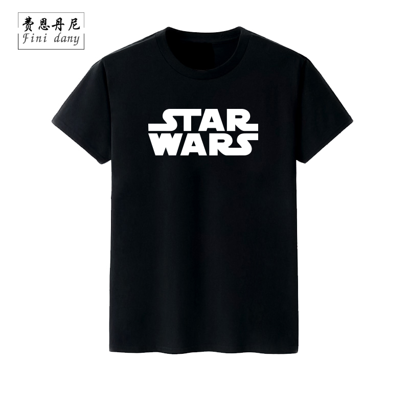 Star Wars T-Shirt Starwars Movie and Tv Series Merchandise Large Size Trendy Brand Print Student Men's Short-Sleeved Clothing