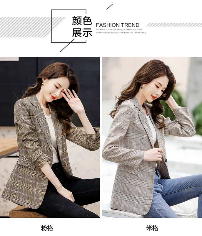 Thời trang kẻ sọc nhỏ phù hợp với trang phục mùa xuân của phụ nữ Phiên bản Hàn Quốc mỏng năm 2020 - Business Suit