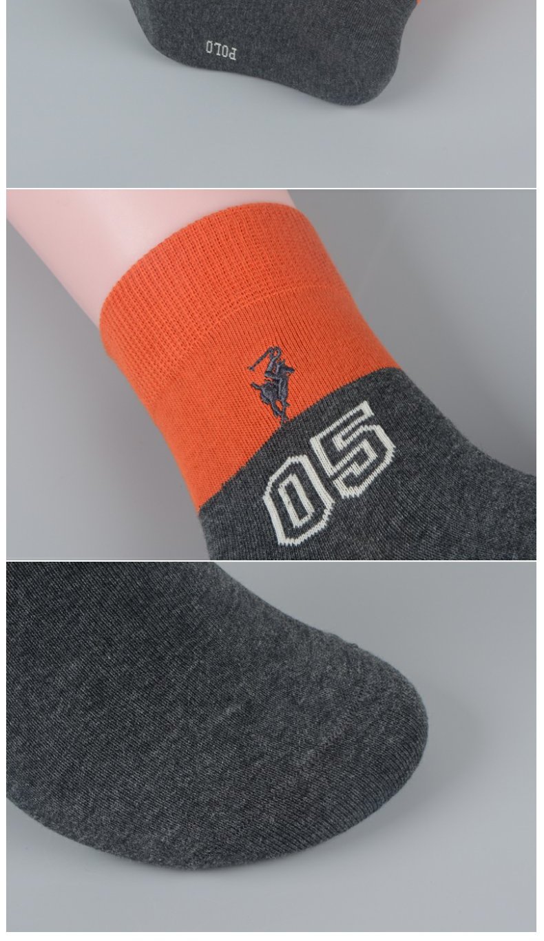 Vớ nam polo mùa thu và mùa đông vớ vớ thể thao vớ cotton nam ở giữa ống vớ nam 2868 tất nữ cổ ngắn