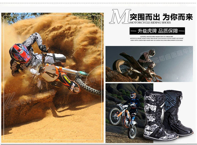 Hong Kong Tiger Cross Country Motorcycle Ride Boots Motlon Shoes Racing Boots Lindau Rally Boots Men - Xe máy Rider thiết bị