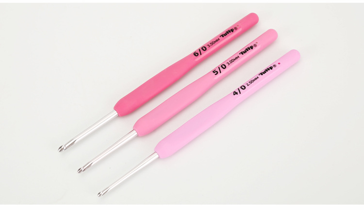 Hiroshima TULIP nhập khẩu ba vận chuyển Aite Mo crochet hoa hồng màu hồng tulip TER cụ dệt tay - Công cụ & vật liệu may DIY thước laser bosch
