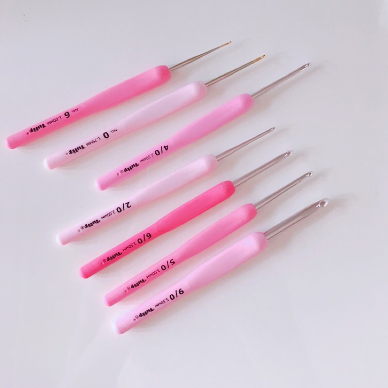 Hiroshima TULIP nhập khẩu ba vận chuyển Aite Mo crochet hoa hồng màu hồng tulip TER cụ dệt tay - Công cụ & vật liệu may DIY thước laser bosch