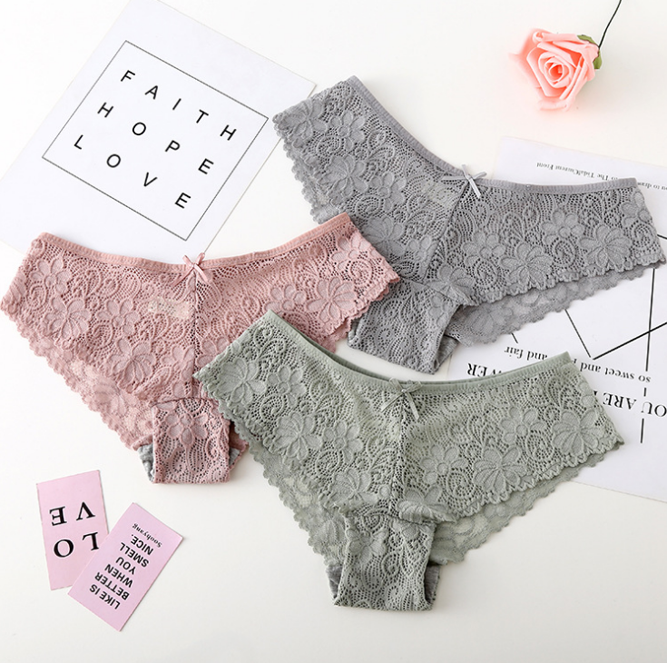 Châu âu và Mỹ sexy ladies thongs tóm tắt thoáng khí ren hollow bông dưới đồ lót của phụ nữ