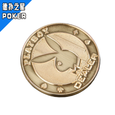 Фишки 新款金属庄码花花压牌片公子单面金属德州扑克压牌片大小点
