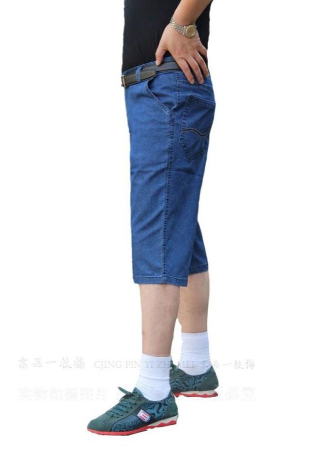 Quần jean nam trung niên cotton denim cắt quần mỏng phần cao eo thẳng quần lỏng rộng kích thước lớn quần nam trung niên quần short nam quần tất nam