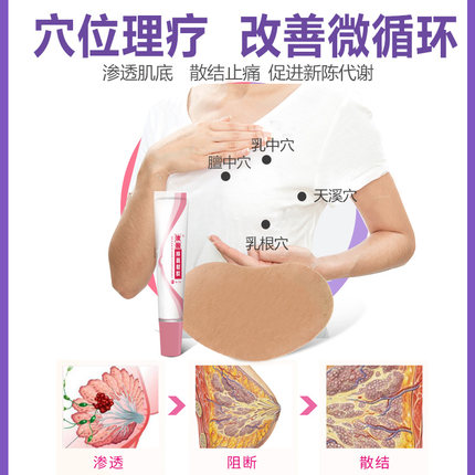 丁教授乳腺贴散结硬块正品乳腺疏通疼痛乳房肿