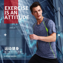 Fitness clothes Mens suit Summer quick-drying clothes Tights Running sports suit