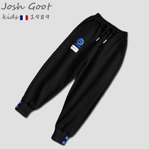 Tide brand childrens pants girls spring and autumn leisure loose autumn trousers big childrens leg Korean version of pants sports pants tide