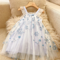 Summer girl dress children little girl baby Net red pop summer dress child Korean version of foreign atmosphere princess skirt