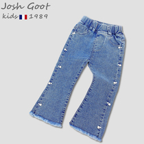 Josh Goot joint girl pants children Spring and Autumn casual jeans children Joker autumn pants tide