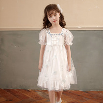 Summer girls dress childrens net red hot summer dress children Korean version of the net gauze snow skirt princess dress