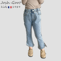 Tide brand Josh Goot co-name girl pants children Spring and Autumn casual autumn flared pants jeans trousers