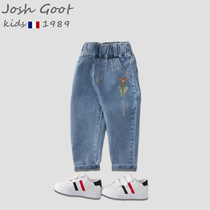 2021 New Girls Pants Tide Brand Spring and Autumn Casual Jeans Children Baby Joker Long Pants Autumn