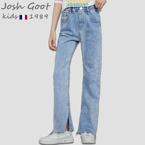 2021 New Girls Pants Tide Brand Spring and Autumn Casual Jeans Children Children Korean Joker Long Pants Autumn