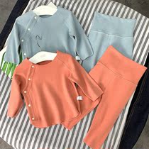 Childrens fever warm underwear Girls Boys Baby Baby Boneless Cotton Plus Pile Thick Velvet Foundation Set