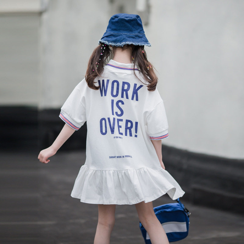 Summer girls' dresses, children's middle-aged children, Internet celebrities, Korean-style summer dresses, foreign styles, children's girls' princess skirts