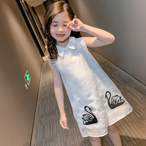 Girl dress summer foreign embroidery children sleeveless mesh princess dress little girl skirt summer dress