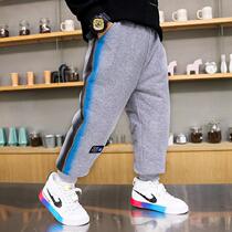 Children 90 white duck down pants winter boys middle children small children baby wear thick foot down pants tide brand