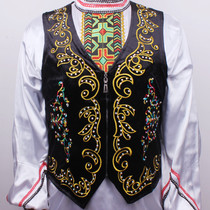 Xinjiang mens dance stage performance vest vest coat embroidered slim clothes mens national characteristics