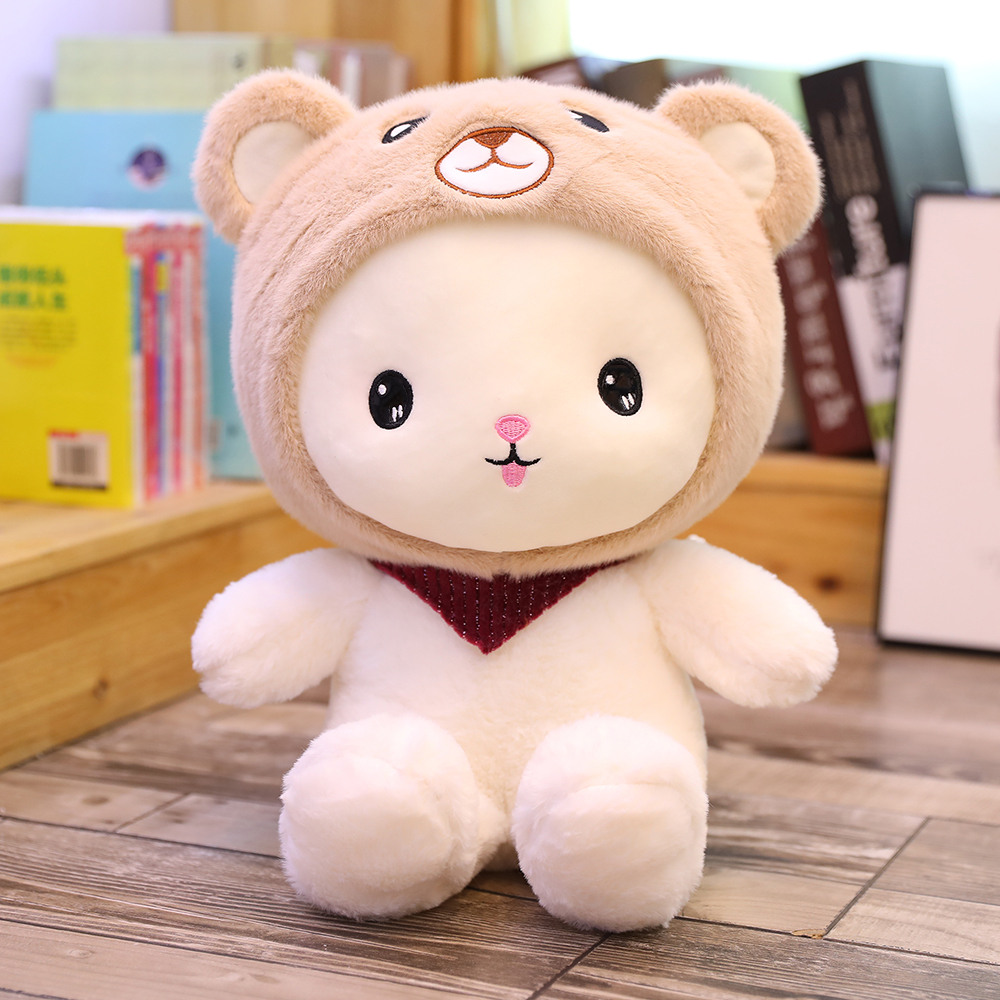 Bear doll Ragdoll small girl plush toy Cute Cuddle bear girl Princess Children sleeping doll