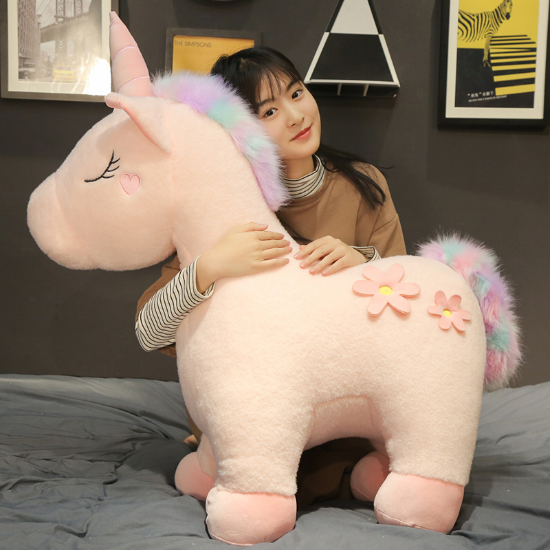 Net red doll cute unicorn doll girl heart hug sleeping pillow plush toy rag doll bed