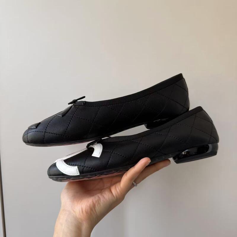 3/31 Second-Hand Kangpeng Series Imported Mixed Lambskin Tpu Thickened Insole Loafers Ballet Shoes