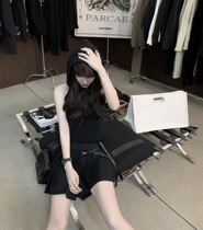 CHICYOU dirty gray black ro wind hooded short casual chic versatile super A vest top