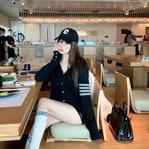 CHICYOU GENTLE T*B Caps Long Sleeves 100 Hitch Slim Inner Hitch Base Sweater Knit Cardiovert Korean version blouse