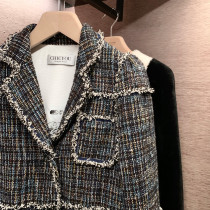 CHICYOU Woven Textured Subsides small fragrance Long sleeves Temperament Famous hime jacket Conspicuous 2021 New Autumn Winter Blouses