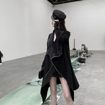  CHICYOU Your dark Wind RO Girl Big lapel irregular design street cool girl fur coat