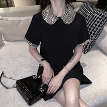 CHICYOU (the richest mans daughter) Wang fried giants hand-stitched Diamond celebrity girl dress