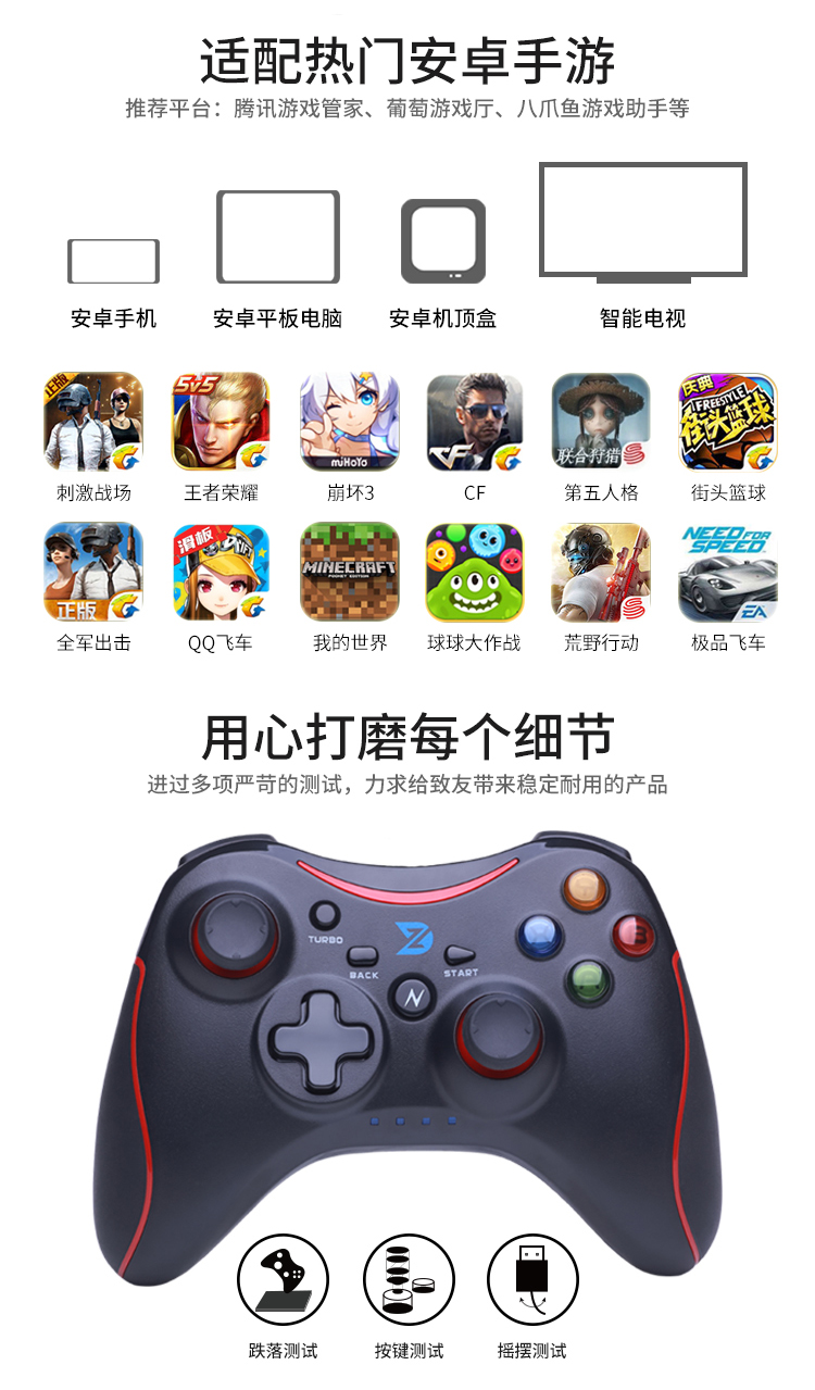 Actuated N điều khiển trò chơi máy tính cáp PCXbox360 Android NBA2K19 Assassin Creed Odyssey PC TV USB Live Football Steam Monster Hunter World FIFAol4 - Người điều khiển trò chơi tay cầm chơi pubg