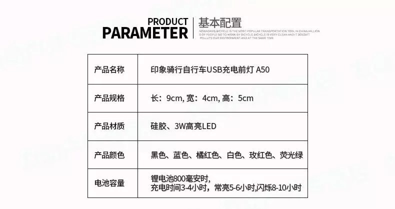 Eclairage pour vélo JAKROO - phare - Ref 2398347 Image 8