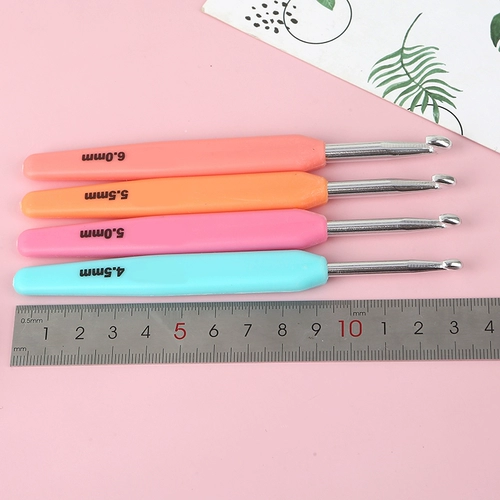 Крючок для вязания, пластиковая плетеная ручка, комплект, плетеный свитер