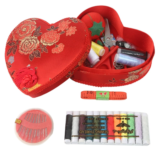 Свадебная игольная сумка свадебная свадебная игольчатая коробка коробка придачи для свадебной швейной коробки счастливая красная коробка