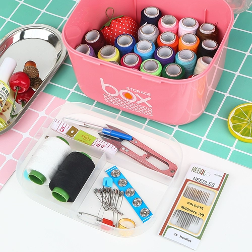 Ящик для бытовой иглы с высокой частью игольчатой ​​линейки большой швейный набор для хранения швейной коробки