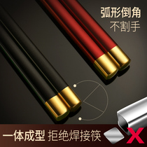 Stainless steel 304 Kuaizi household high-grade non-slip mildew 10 pairs of sets of family points one person one color color chopsticks