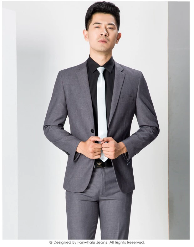 Bộ đồ vest nam công sở chuyên nghiệp phù hợp với chuyên nghiệp Hàn Quốc Slim chú rể váy cưới mùa thu áo vest nam đẹp