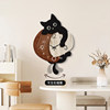 Medieval-Style Cat Swing Wall Clock Restaurant 2026 New Model Living Room Clock Decorative Art Creative Clock Wall Hanging