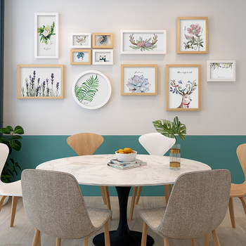 Wall-Mounted Photo Frame 5-Inch 7inch 10inch Photo Frame Simple Tabletop Creative Photo Frame Combination Conjoined Hanging Nine-Grid Picture Frame