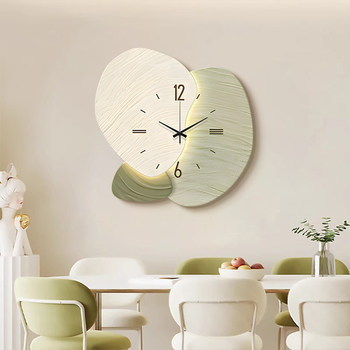 Creative Art Clock Wall Clock Living Room 2026 New Model Light Luxury High-End Dining Room Home Wall Clock Wall Lamp Painting