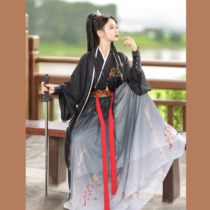 Новый оригинальный длинный жилет Hanfu Song от Qingzhuyuan Jinghong длиной до талии- ежедневное усовершенствование одного и того же Hanfu для мужчин и женщин Изображение 1