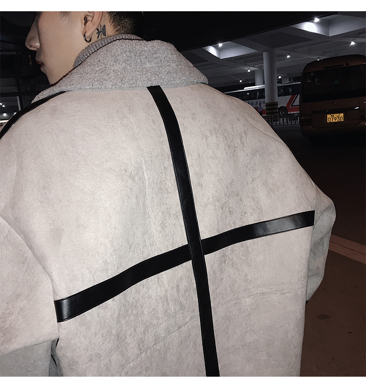 Mùa đông mới phiên bản Hàn Quốc của áo khoác lửng retro da lộn sang trọng cotton nam lông cừu dày áo khoác ấm áo phao lông vũ