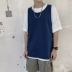 Áo vest cotton 5 màu màu rắn lỏng nam mùa hè phiên bản Hàn Quốc của vest thể thao hoang dã giản dị - Áo vest cotton áo ba lỗ tập gym Áo vest cotton